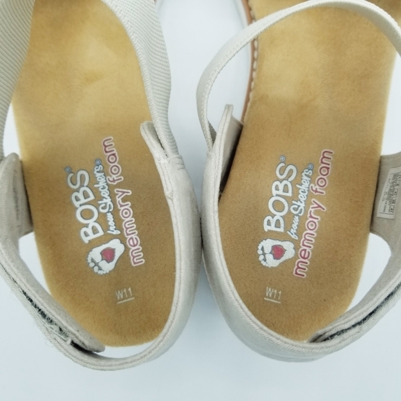 Skechers Bobs Beige Memory Foam Sandals size 11 - Picture 3 of 11